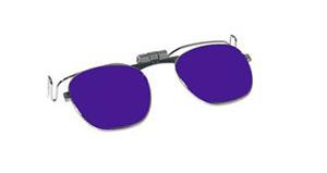 CLIP-ON SAFETY GLASS COBALT BLUE SHADE 8 - Glasses & Shields